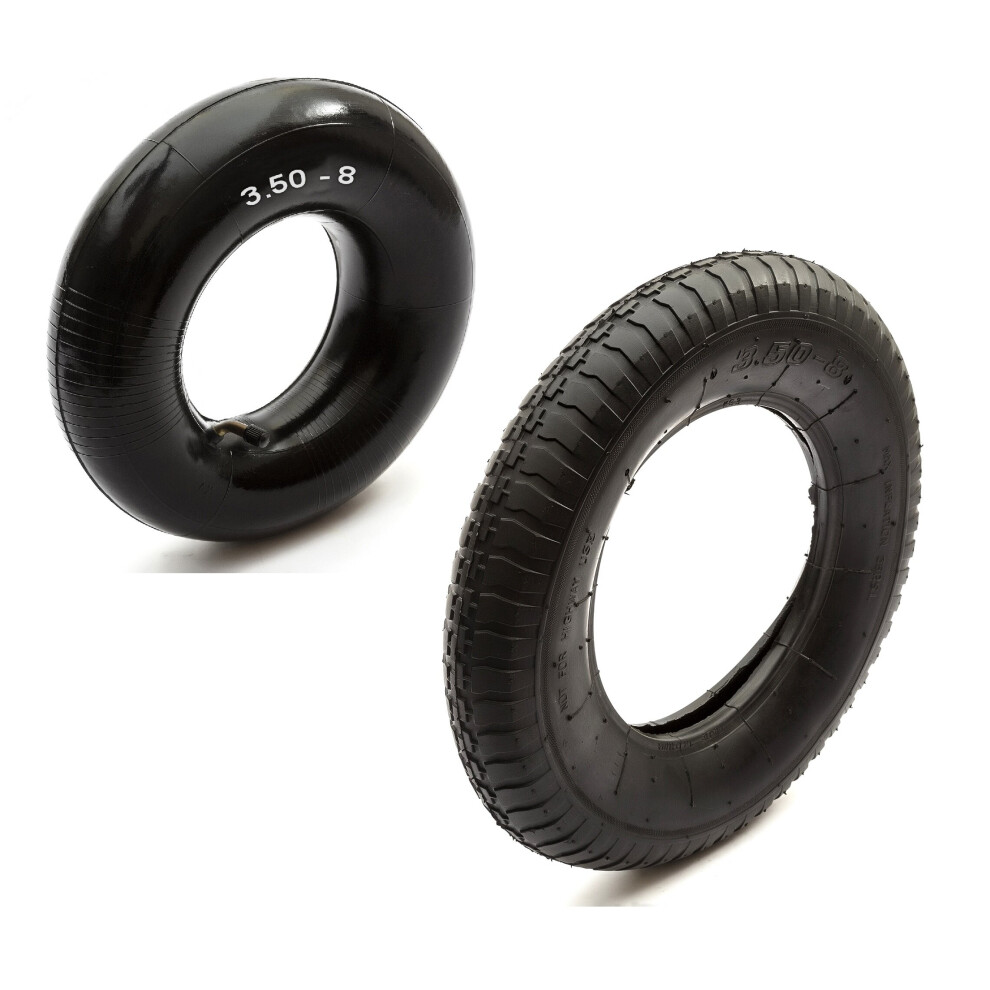 14 Inch Tyre & Inner Tube 3.50-8 350-8 Sack Truck 3.50 - 8 Inch Hand Cart 5056213576974