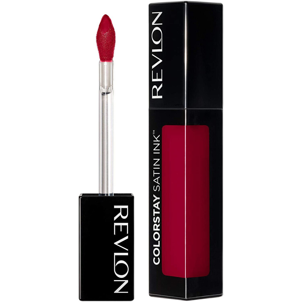 Revlon ColorStay Satin Ink Liquid Lipstick, Longwear Rich Lip Colors, Formulated with Black Currant Seed Oil, 020 On a Mission .