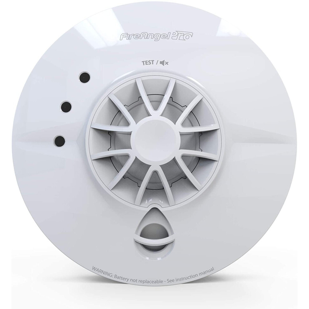 Fireangel Pro Connected Smart Kitchen Heat Alarm, Mains Powered With Wireless Interlink And 10 Year Life, Fp1740w2-R 816317005511