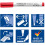 Staedtler STAEDTLER 341 WP6 Lumocolor whiteboard compact markers, pack of 6 assorted colours 6
