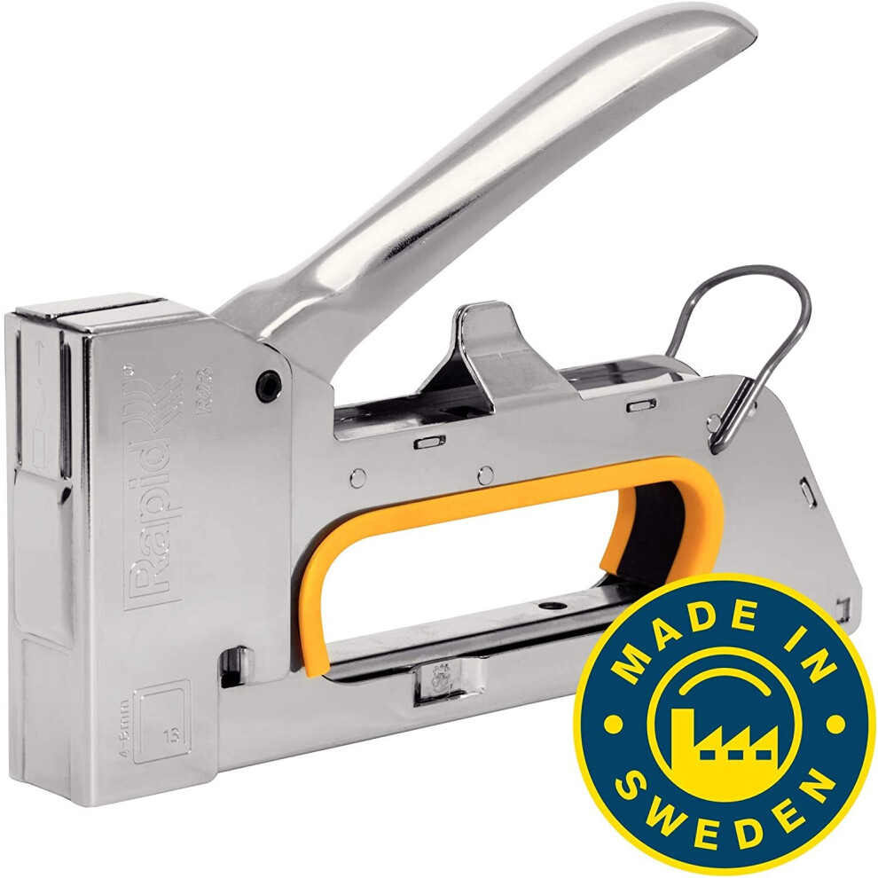 Rapid Staple Gun for Upholstery Jobs, Full Metal Construction, Pro, R23, 10600521 - Silver