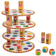 Janod - Acrobat' - Skill and Strategy Game - Children's Board Games - Concentration and Fine Motor Skills - 2 Players and up - From 5 Years Old,
