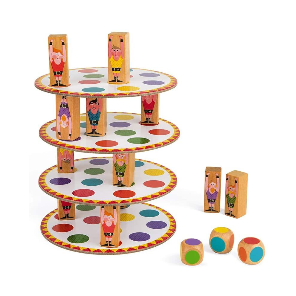 Janod - Acrobat' - Skill and Strategy Game - Children's Board Games - Concentration and Fine Motor Skills - 2 Players and up - From 5 Years Old,