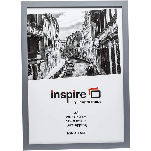 Hampton Frames Poster Frame, Wood, Grey, A3 (30x42cm)