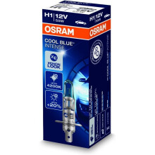 OSRAM COOL BLUE INTENSE H1, headlight bulb for halogen headlamps, xenon effect for white light, 64150CBI, 12 V passenger car, folding carton box (1