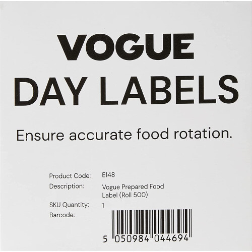 Vogue E148 Prepped Product Labels (Pack of 500) 2