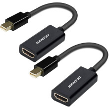 Mini DisplayPort to HDMI Adapters 2 Packs, BENFEI Mini DP(Thunderbolt) to HDMI Adapter Gold-Plated Cord for MacBook Pro, MacBook Air, Mac mini,