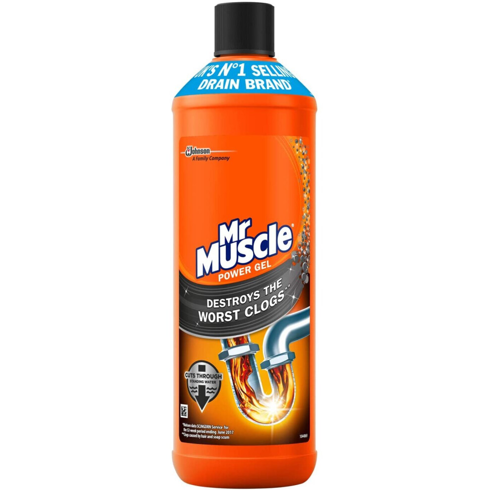 Mr Muscle Drain Unblocker, Drain Cleaner Power Gel, 1 Litre