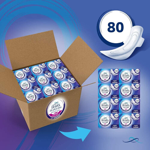 Lil-Lets Lil-Lets Super Soft Ultra with Wings, Unscented, 80 Count 1