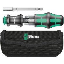 Wera 05134491001 4013288175373 Compact Tool Set Kraftform 28" with Pouch, Silver