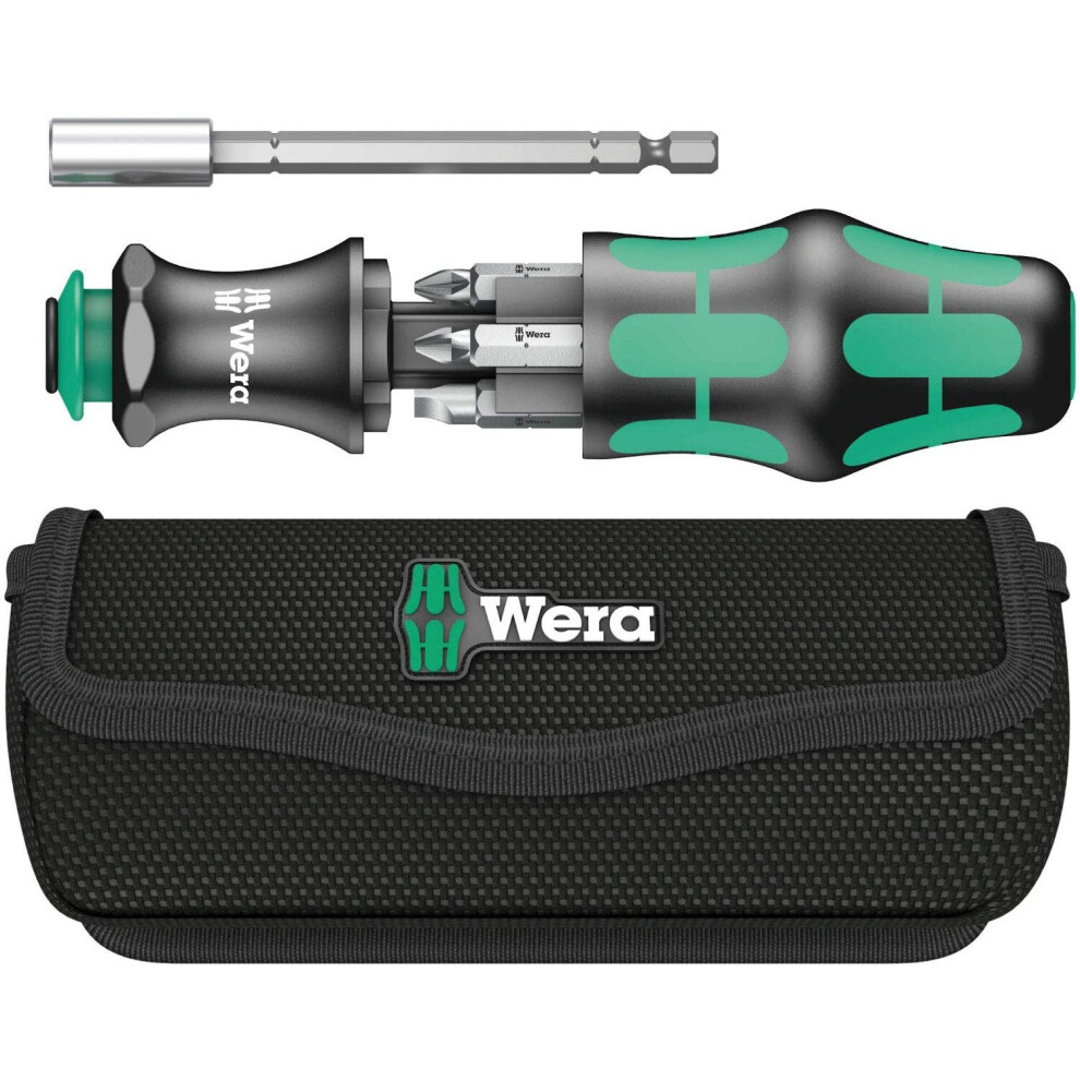 Wera 05134491001 4013288175373 Compact Tool Set Kraftform 28" with Pouch, Silver