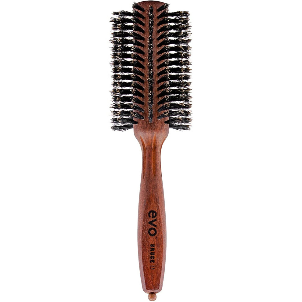 EVO Bruce Natural Bristle Radial Hair Brush, 28mm