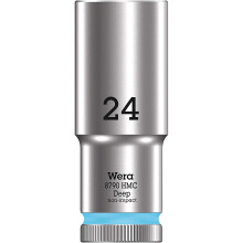 Wera 05004563001 8790 HMC Deep Socket, Cyan, 24.0 mm