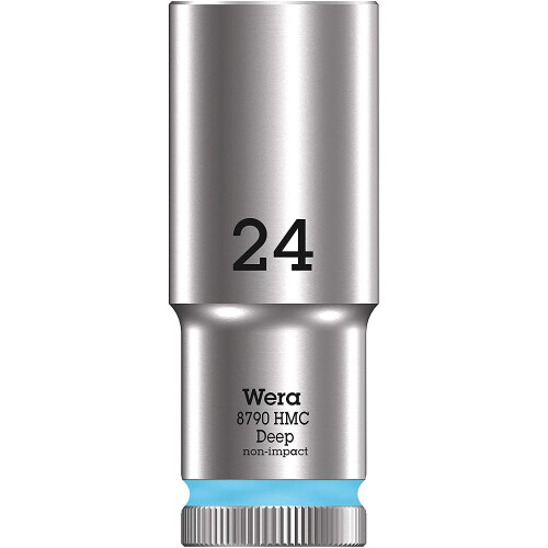 Wera Wera 05004563001 8790 HMC Deep Socket, Cyan, 24.0 mm