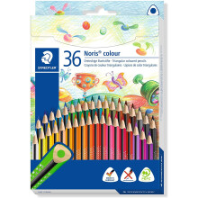 STAEDTLER 187 CD36 Noris colour Triangular Pencils, Assorted Pack of 36
