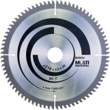 Cirkelzaagblad diameter 216 x 30 x 2,5 mm voor aluminium - 80 tanden - BOSCH - 2608640447