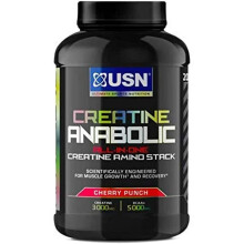 USN Creatine Anabolic all in One Creatine Amino Muscle Building Stack, Cherry, 900g