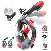 Snorkel Mask, Full face Snorkelling Mask with Glasses Support