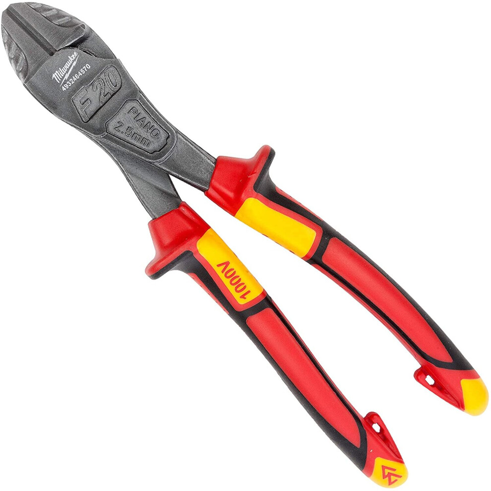 Milwaukee 932464570 VDE Heavy-Duty Diagonal Cutter 200mm, Red