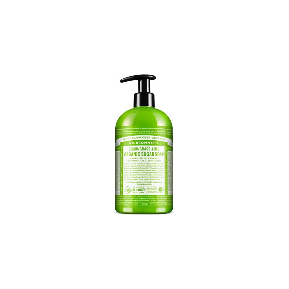 Dr Bronner's White Dr. Bronner's Sugar Soap Lemongrass/Lime 355Ml