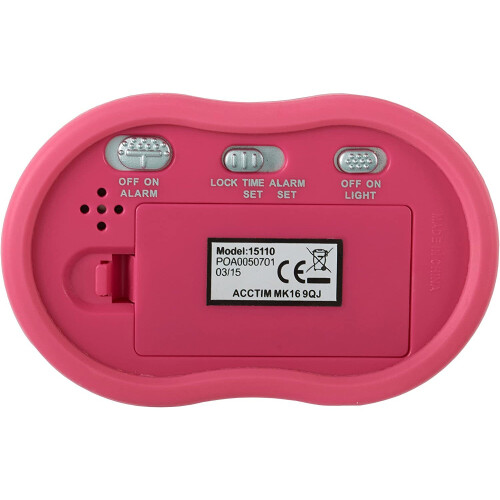 Acctim Acctim 15110 Vierra Alarm Clock, Hot Pink 2
