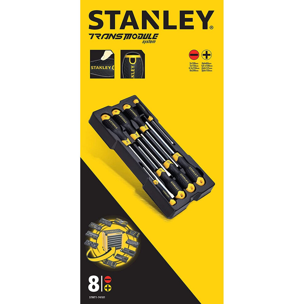 Stanley STMT1-74181 Module Screwdriver Set, Multi-Colour, Set Of 8 Pieces