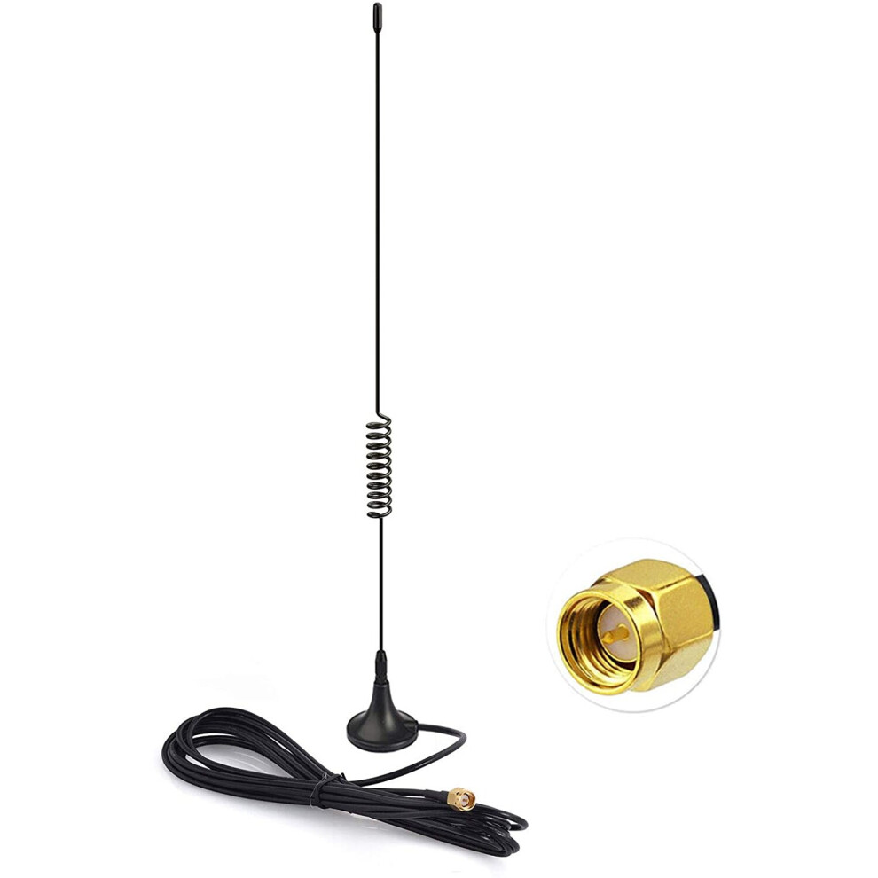 Bingfu Dab Car Aerial Dab+ Aerial Sma Adapter Magnetic Mount Antenna With 5M 16.4Ft Extension Cable Aerial For Blaupunkt Pioneer Clarion Kenwood 653334413710