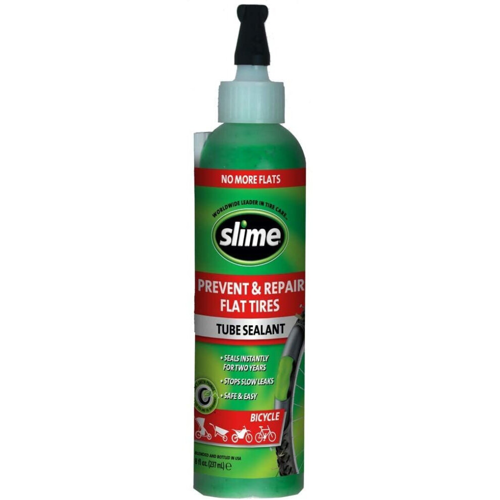 Slime 10015 Tube Sealant - Puncture Prevention for Bicycles, Dirt Bikes, Wheelbarrows and Ride-On Movers