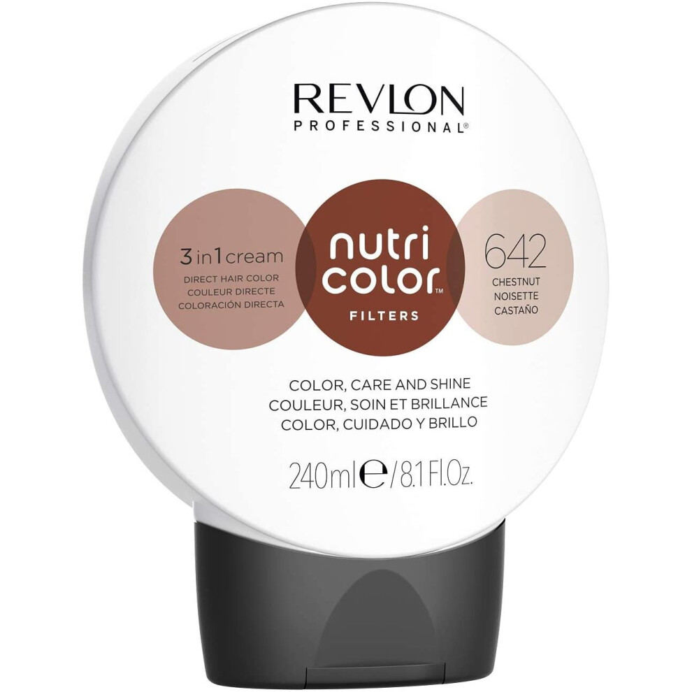 Revlon Nutri Color Filters, Semi Permanent Hair Colour Conditioner, 642 Chestnut, 240 ml