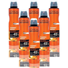 L'Oréal Men Expert Thermic Resist 48 Hrs Anti-Perspirant Deodorant for Men, 250 ml, Pack of 6, Bulk Buy