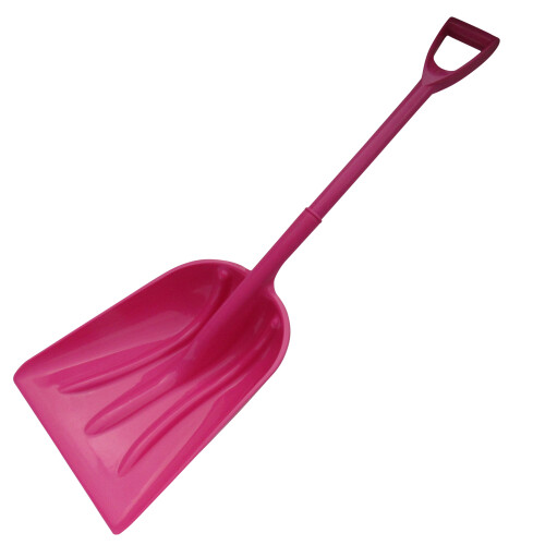 Snow Shovel Plastic Spade (Driveway Plough Scoop Pathway Pink)