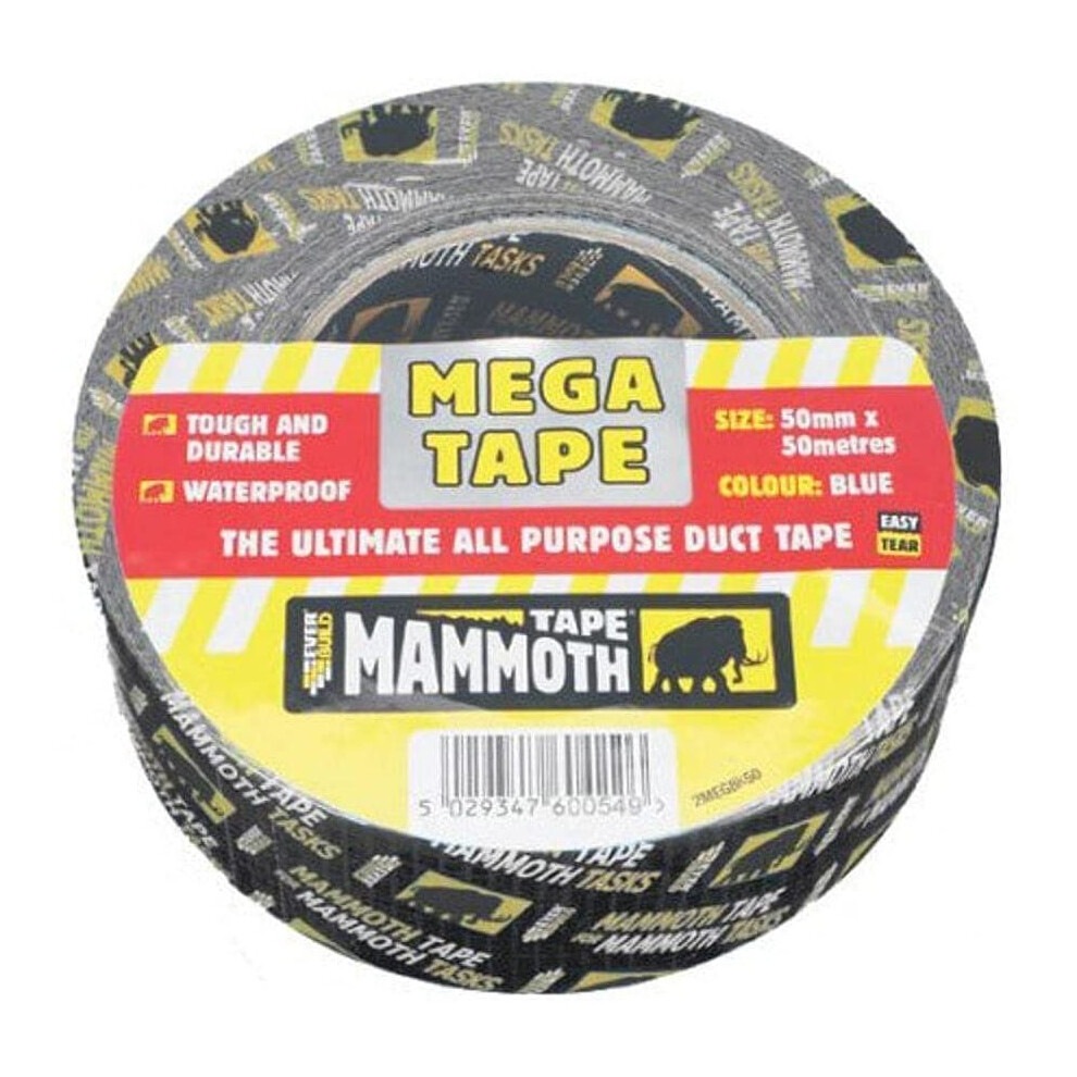 Everbuild Mammoth Mega All Purpose Duct Tape, Yellow, 50 mm x 50 m