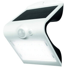 Luceco LED Solar Guardian Wall Light with PIR Motion Sensor, 14.5 x 9.5 x 8 cm, 1.5 W, IP65 Rated, White