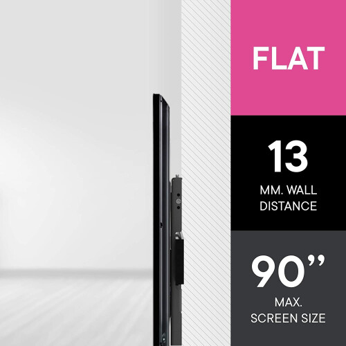 Suporte mural Ultra Slim - One For All - WM66 - Telas de 32 a 84 polegadas - Carga de 70 kg - Preto 2