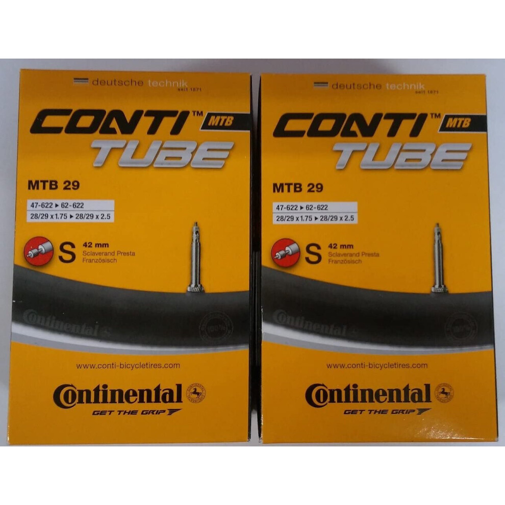 Continental Unisex's MTB Tube 29" Inner, Black, [47-622->62-622]