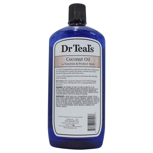 Dr Teal's Coconut Oil Foaming Bath, 34 Ounce 1