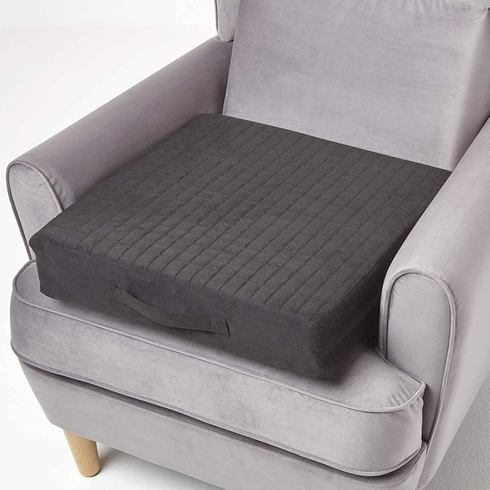 Suede Orthopaedic Foam Armchair Booster Cushion