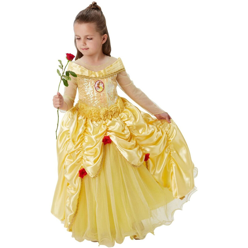 Rubies Rubie's Official Disney Premium Belle Girls Fancy Dress Princess Beauty Childs Deluxe Costume - Medium