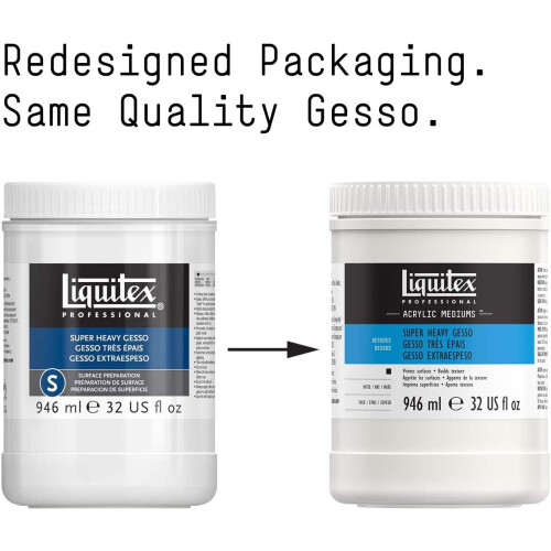 Liquitex Professional Super Heavy Gesso Surface Prep Medium, 946 ml 1
