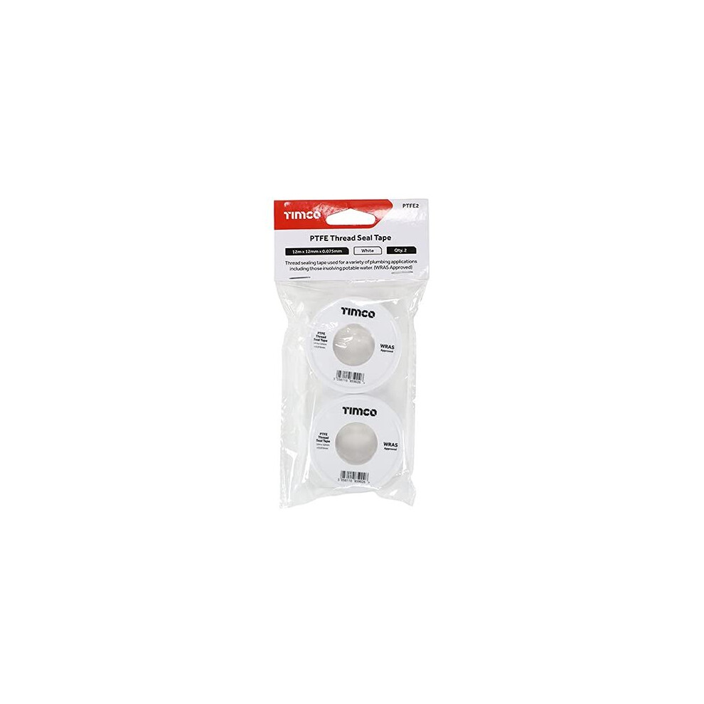 TIMCO PTFE2 PTFE Thread Seal Tape 12m x 12mm
