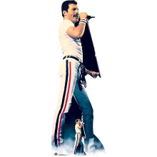 Star Cutouts Ltd CS700 Lifesize Cardboard Figure of Freddie Mercury 1982 Colour with Free Desktop Standup Standee Perfect for Fans, Parties,