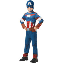 DÉGUISEMENT CAPTAIN AMERICA GARÇON 7/8 ANS Bleu, Turquoise, Ciel, Marine
