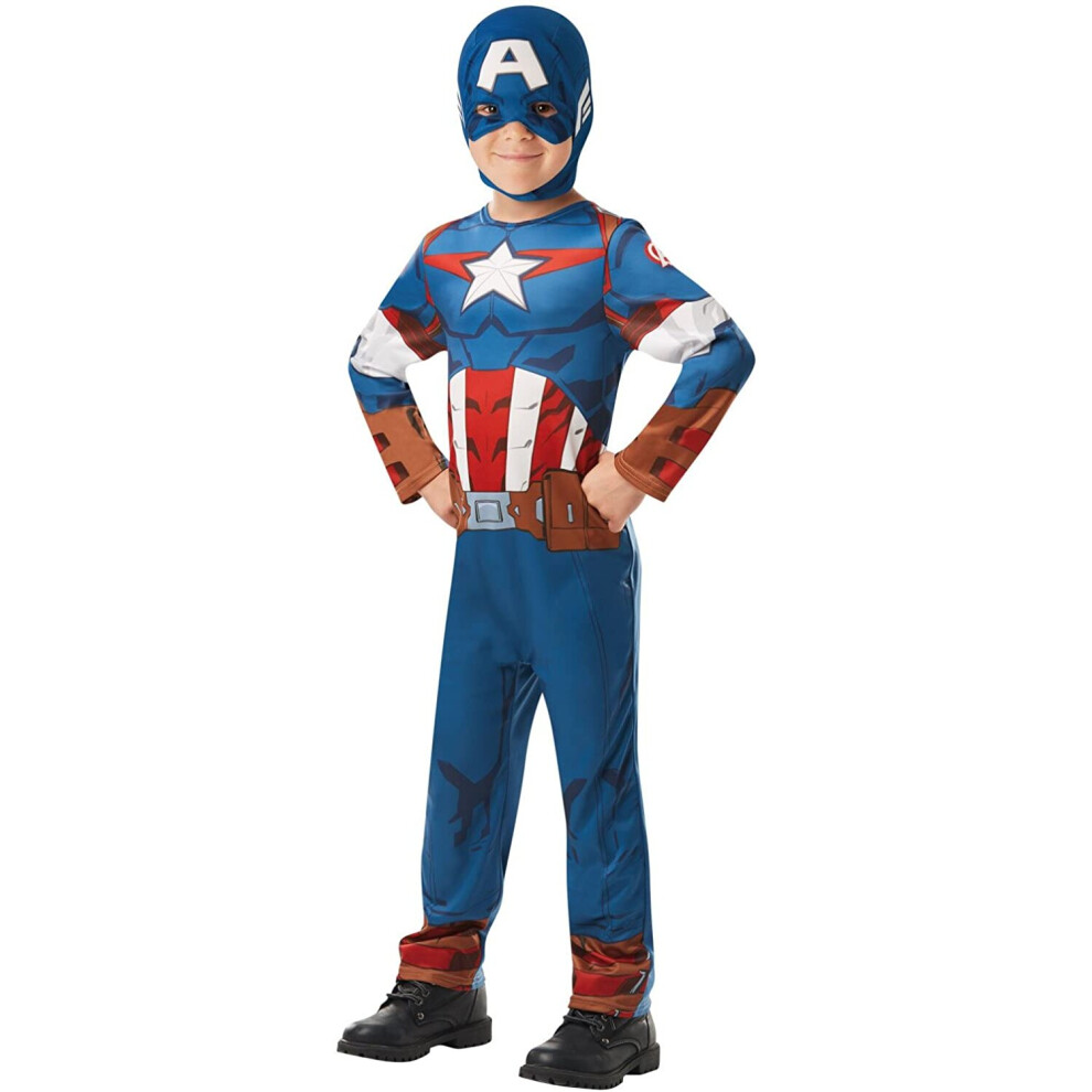 Rubies Rubie's Official Marvel Avengers Captain America Classic Childs Costume, Kids Superhero Fancy Dress Not,Specified