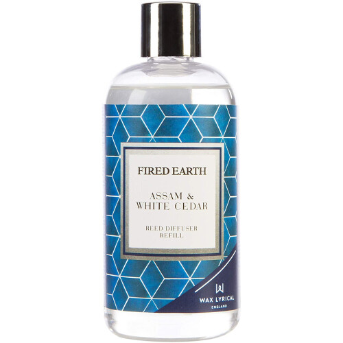 Wax Lyrical WAX LYRICAL Fired Earth Assam & White Cedar Reed Diffuser Refill, 200ml, Black