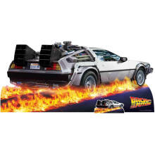 STAR CUTOUTS SC1574 DeLorean Car Back to The Future 88 miles per hour Large Cardboard Cutout, Multi Colour