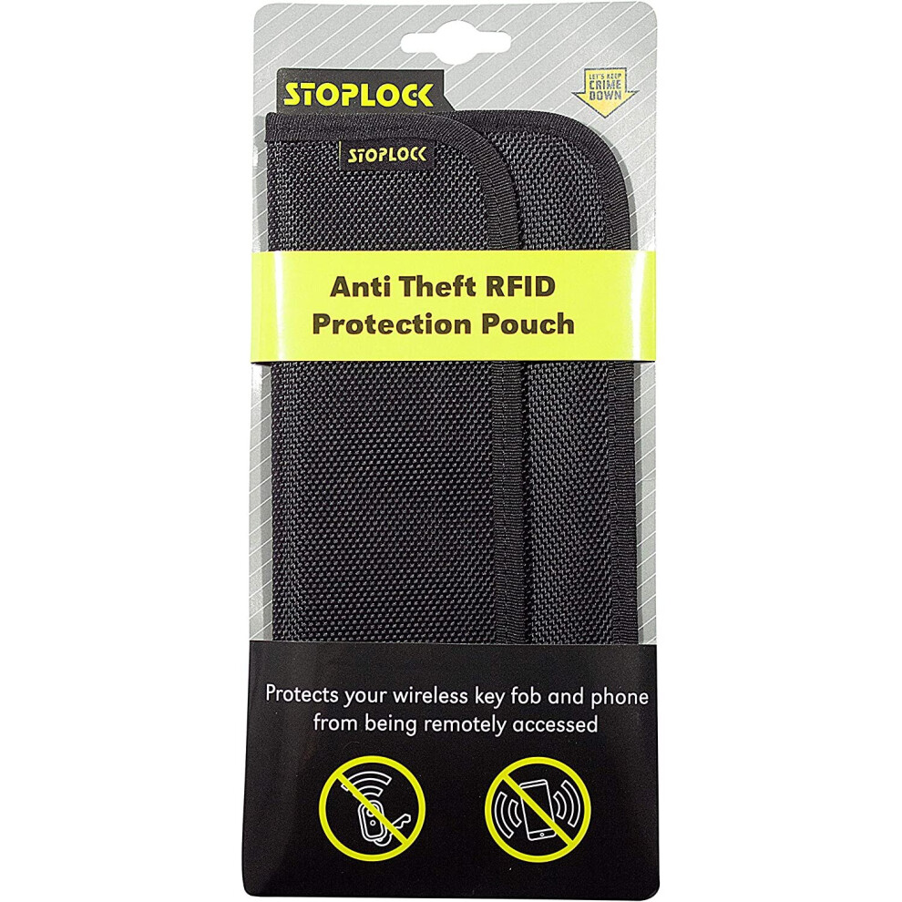 Stoplock RFID Contactless Protection Pouch Purse Wallet SS5433 - Anti-Theft Signal Blocker Credit Card Key Fobs Mobile Phones