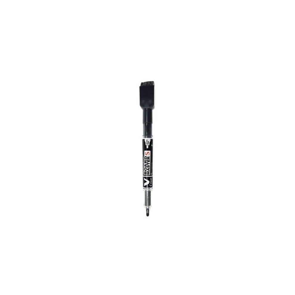 Pilot V-Board Master S 3.5 Mm Tip Extra Fine Whiteboard Marker With Eraser - Black (Box Of 10)