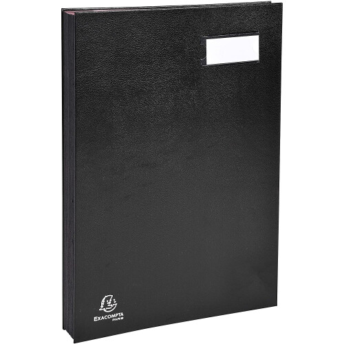 Exacompta Signature Book, A4, 20 Compartments - Black 1
