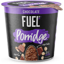 FUEL10K Porridge Pots, Chocolate - 8x70g - High Protein On The Go Breakfast