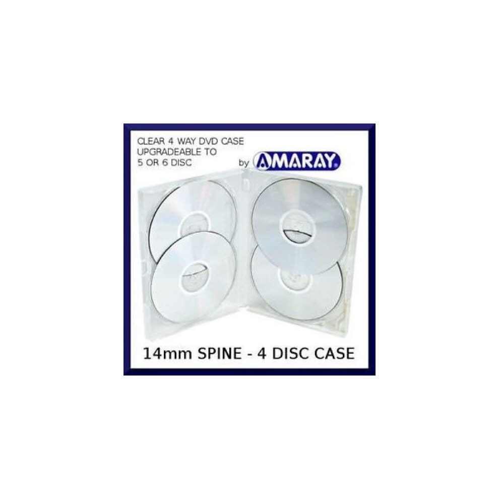10 X Amaray Multi 4 Dvd Case - 4 Way Multibox In Clear To Hold 4 Discs In Dragon Trading Branded Packaging 3404959201131